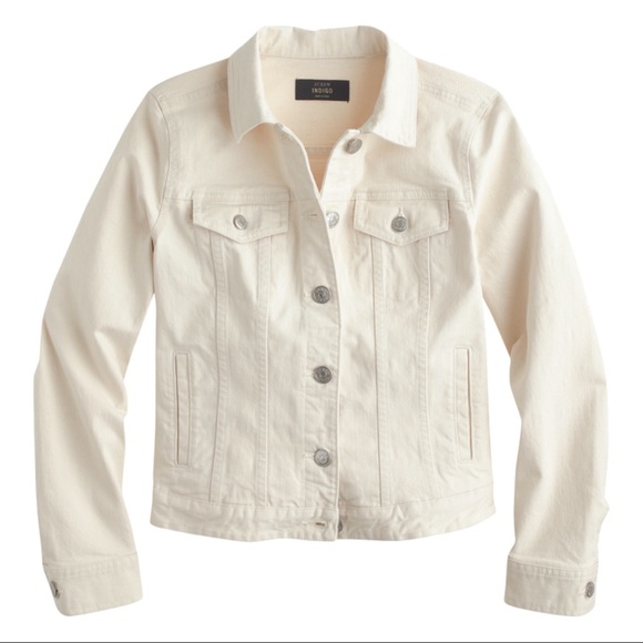 j crew white jean jacket